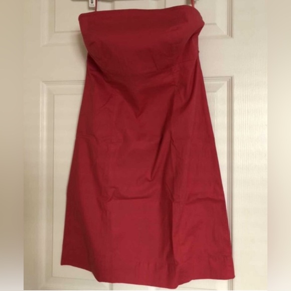 SALE! ❤️ GAP Stretch Cotton Strapless/Halter Dress w/ Shelf Bra - Picture 1 of 3